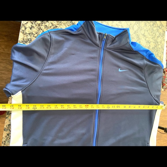 Nike Running Dri Fit Jacket Mens Size Large Blue Athletic Long Sleeve Zip Up - Picture 12 of 12